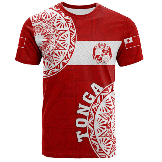 Tonga T-Shirt Kingdom of Tonga Ngatu Pattern Circle