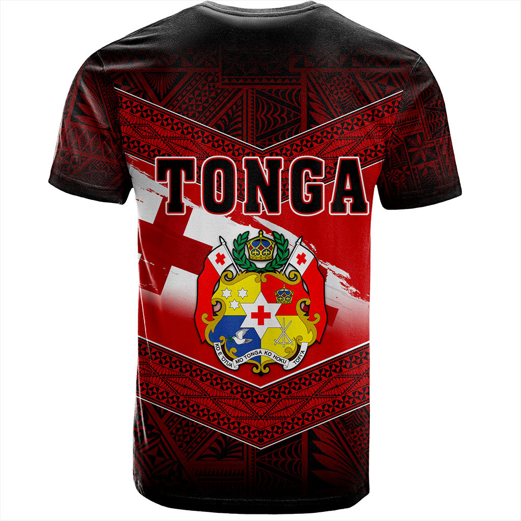 Tonga T-Shirt Tapa Ngatu Nesian Island Matching Flag Grunge