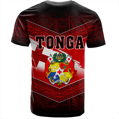 Tonga T-Shirt Tapa Ngatu Nesian Island Matching Flag Grunge