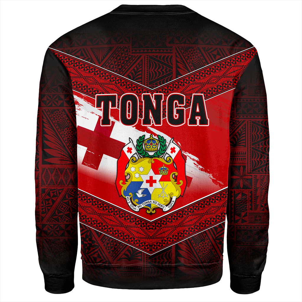 Tonga Sweatshirt Tapa Ngatu Nesian Island Matching Flag Grunge