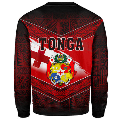 Tonga Sweatshirt Tapa Ngatu Nesian Island Matching Flag Grunge