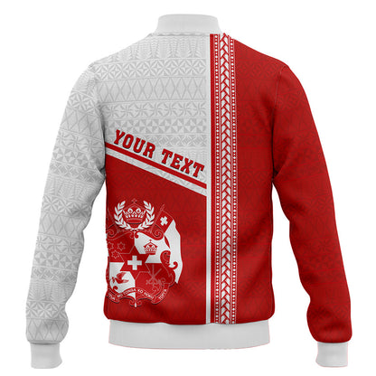 Tonga Baseball Jacket Custom Tribal Ngatu Design Flag