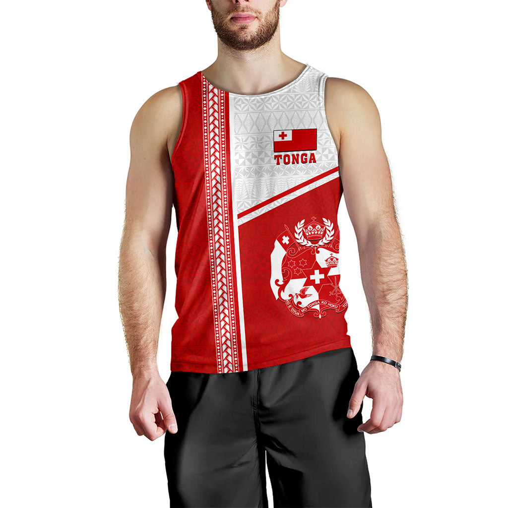 Tonga Tank Top Custom Tribal Ngatu Design Flag