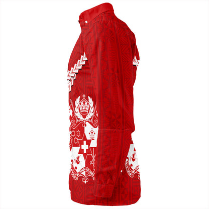 Tonga Long Sleeve Shirt Ngatu Tapa Pride Style