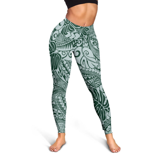Hawaii Legging Tribal Leaf