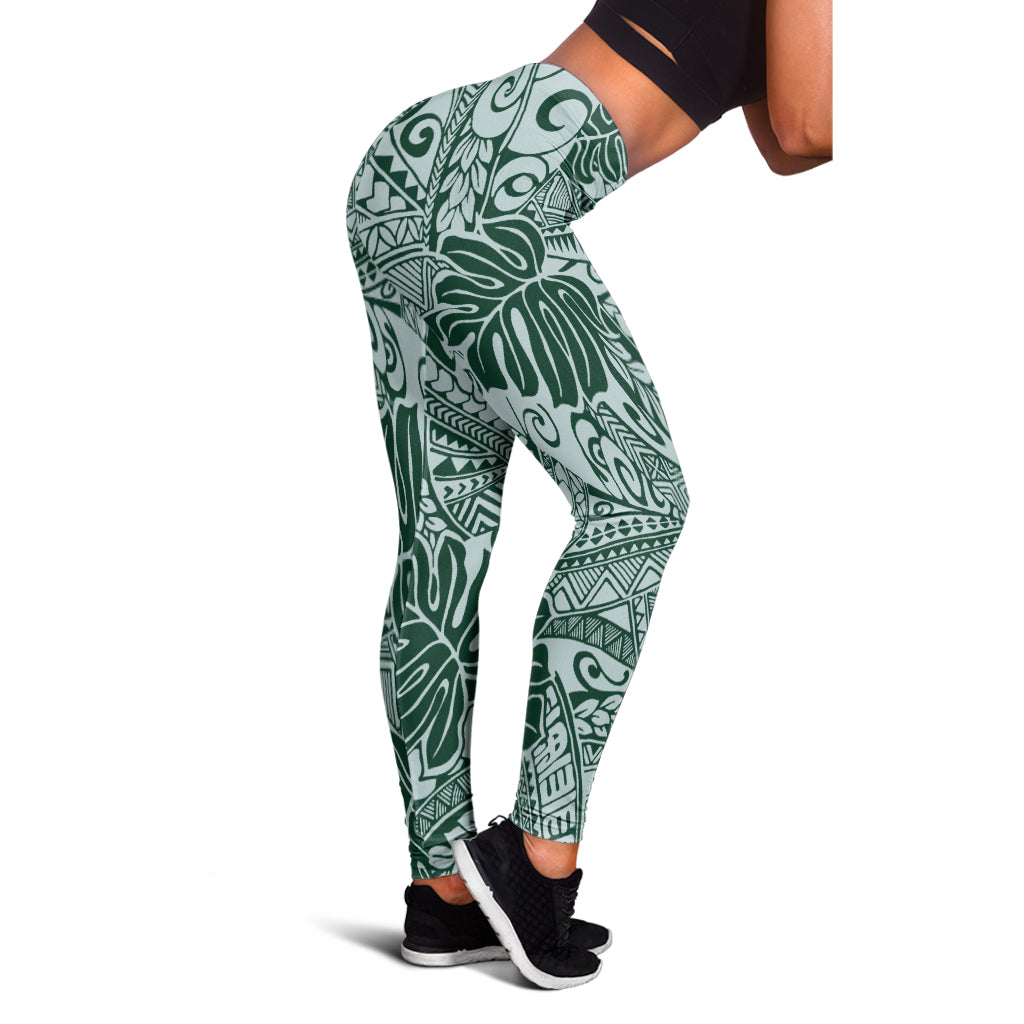 Hawaii Legging Tribal Leaf