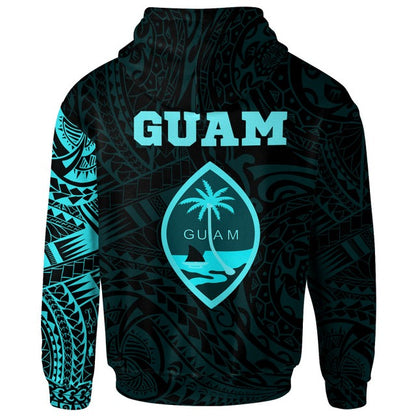 Guam Hoodie - Guam Coat Of Arms Polynesian Tattoo Style Special Version