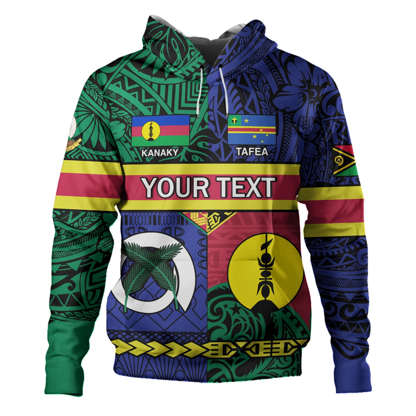 Vanuatu Hoodie Custom Tafea Kanaky Day Tribal Patterns Special Design