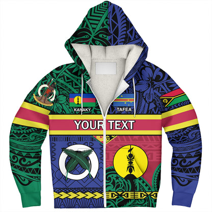 Vanuatu Sherpa Hoodie Custom Tafea Kanaky Day Tribal Patterns Special Design