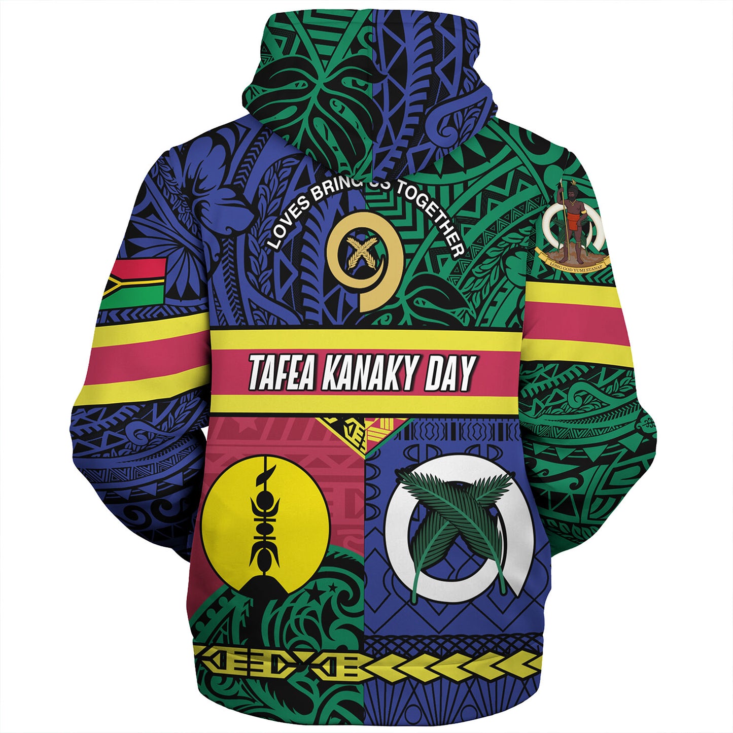 Vanuatu Sherpa Hoodie Custom Tafea Kanaky Day Tribal Patterns Special Design