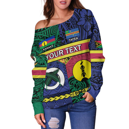 Vanuatu Off Shoulder Sweatshirt Custom Tafea Kanaky Day Tribal Patterns Special Design
