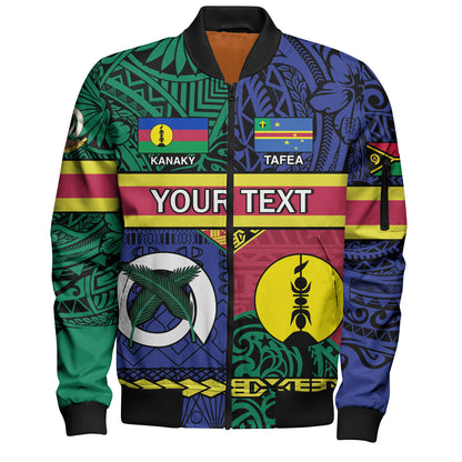 Vanuatu Bomber Jacket Custom Tafea Kanaky Day Tribal Patterns Special Design