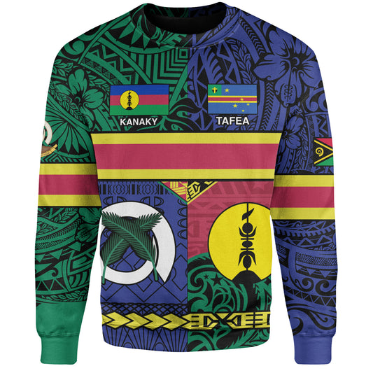 Vanuatu Sweatshirt Custom Tafea Kanaky Day Tribal Patterns Special Design