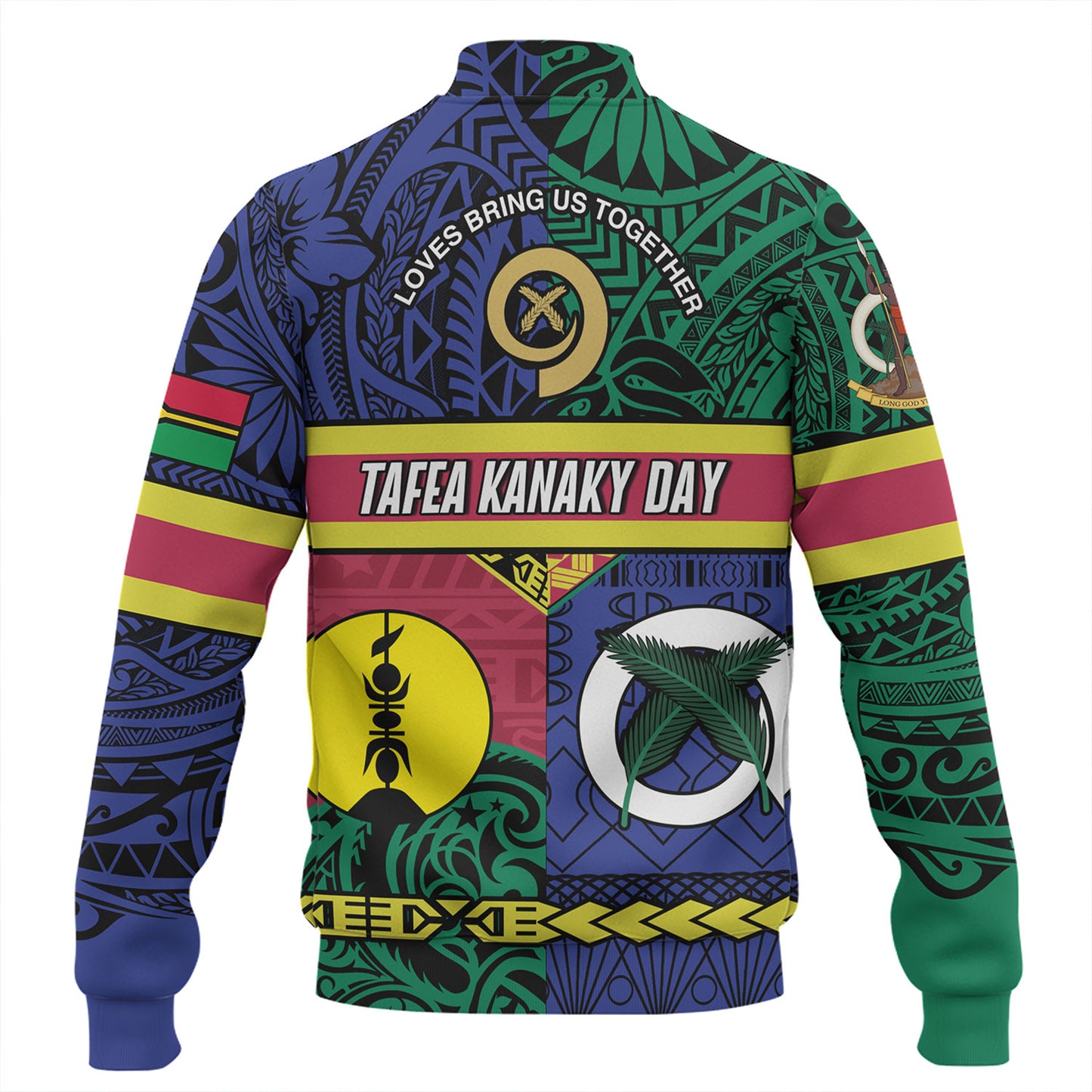 Vanuatu Baseball Jacket Custom Tafea Kanaky Day Tribal Patterns Special Design