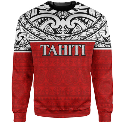 Tahiti Custom Personalised Sweatshirt Coat Of Arms Polynesia Patterns Style