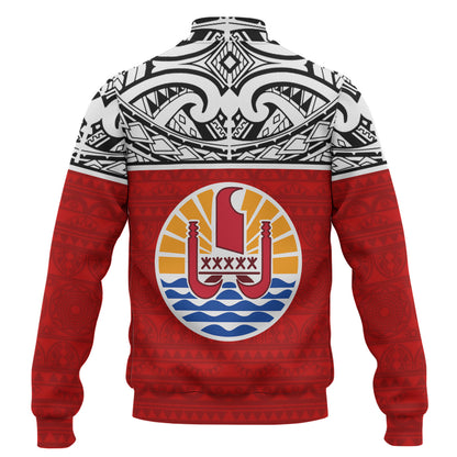 Tahiti Custom Personalised Baseball Jacket Coat Of Arms Polynesia Patterns Style