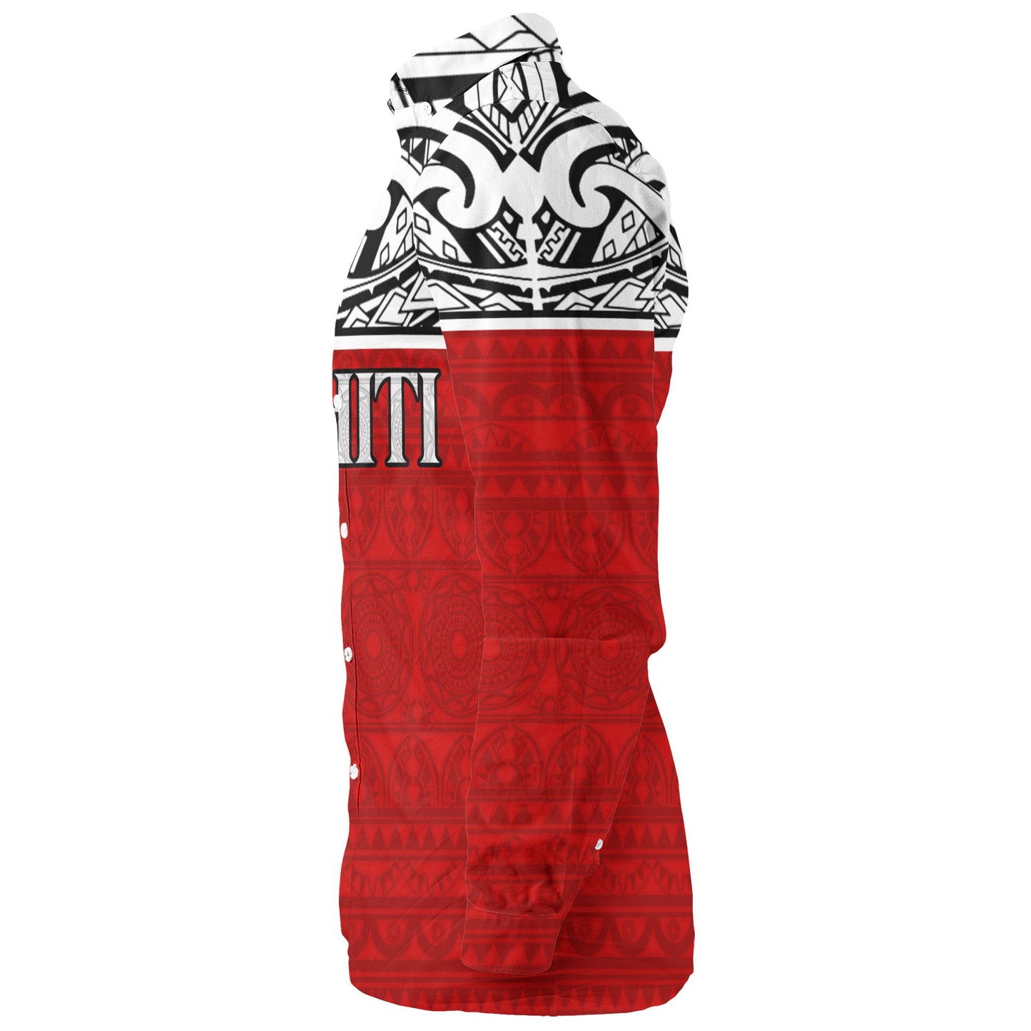 Tahiti Custom Personalised Long Sleeve Shirt Coat Of Arms Polynesia Patterns Style