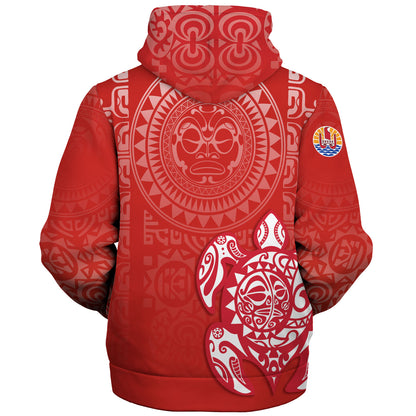 Tahiti Sherpa Hoodie Tahitian Tribal Tattoos Style