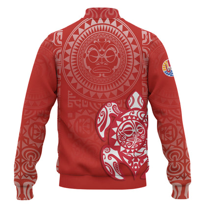 Tahiti Baseball Jacket Tahitian Tribal Tattoos Style