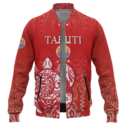 Tahiti Baseball Jacket Tahitian Tribal Tattoos Style