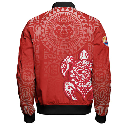 Tahiti Bomber Jacket Tahitian Tribal Tattoos Style