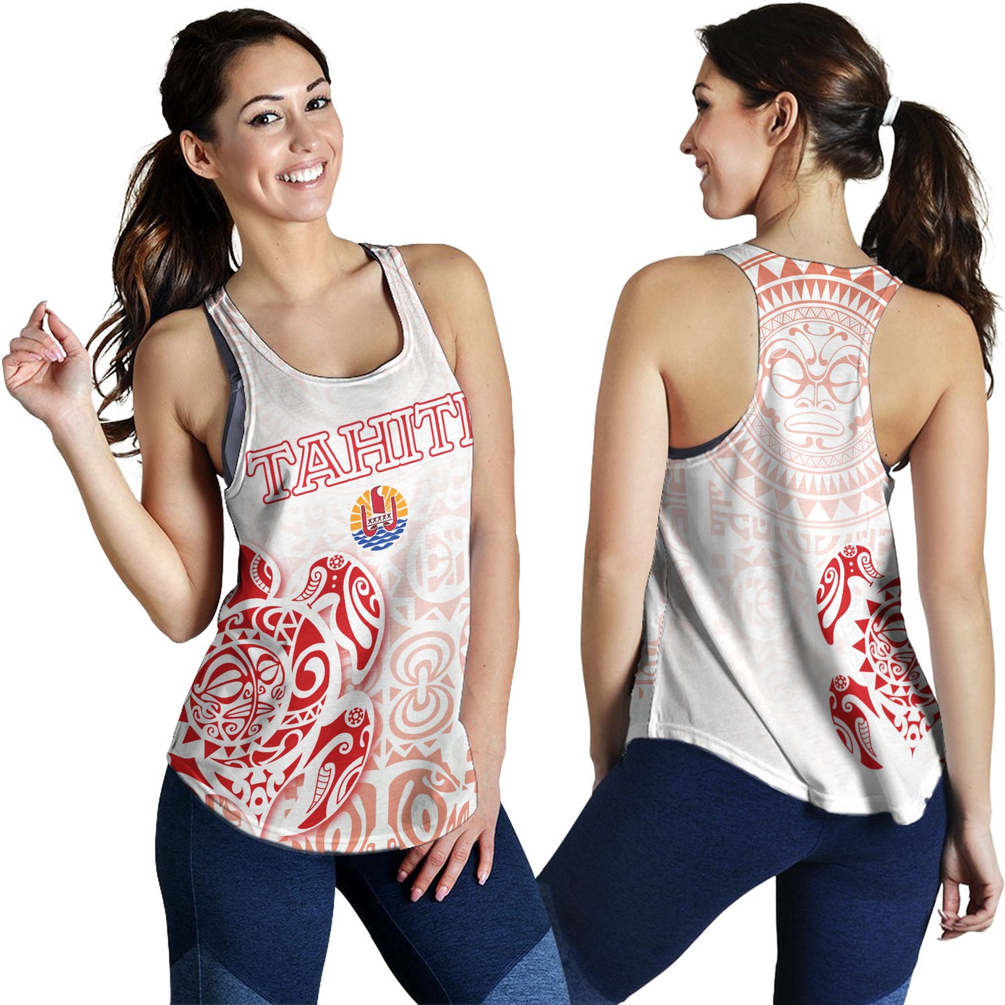 Tahiti Women Tank Tahitian Tribal Tattoos Style