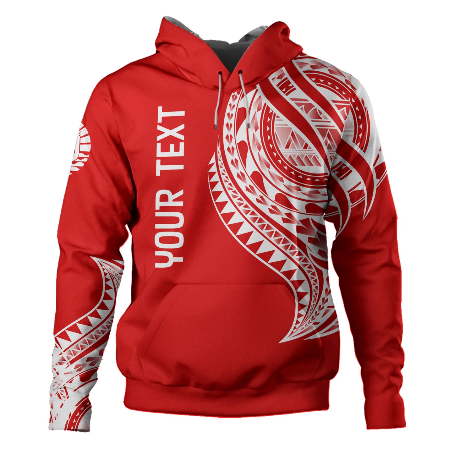 Tahiti Custom Personalised Hoodie Tatau White Patterns With Coat Of Arms