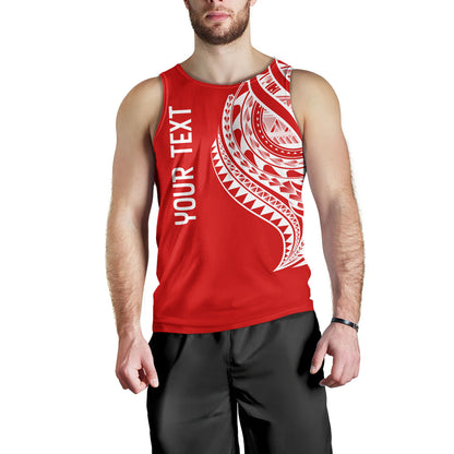 Tahiti Custom Personalised Tank Top Tatau White Patterns With Coat Of Arms
