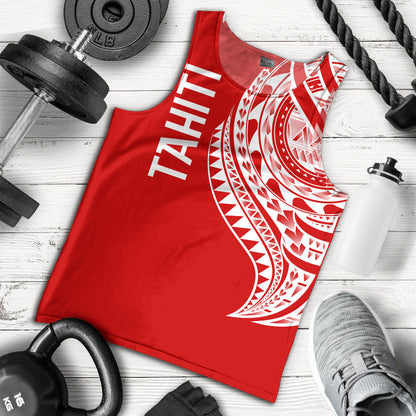 Tahiti Custom Personalised Tank Top Tatau White Patterns With Coat Of Arms