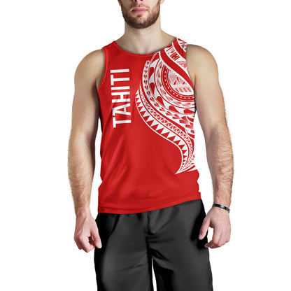 Tahiti Custom Personalised Tank Top Tatau White Patterns With Coat Of Arms