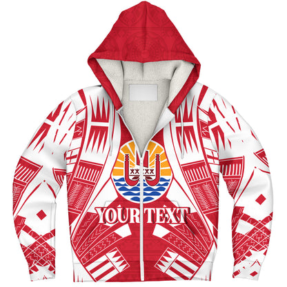 Tahiti Custom Personalised Sherpa Hoodie Tattoo Style