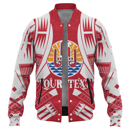 Tahiti Custom Personalised Baseball Jacket Tattoo Style