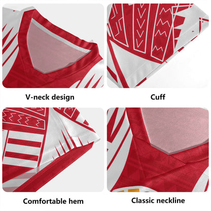 Tahiti Custom Personalised Rugby Jersey Tattoo Style