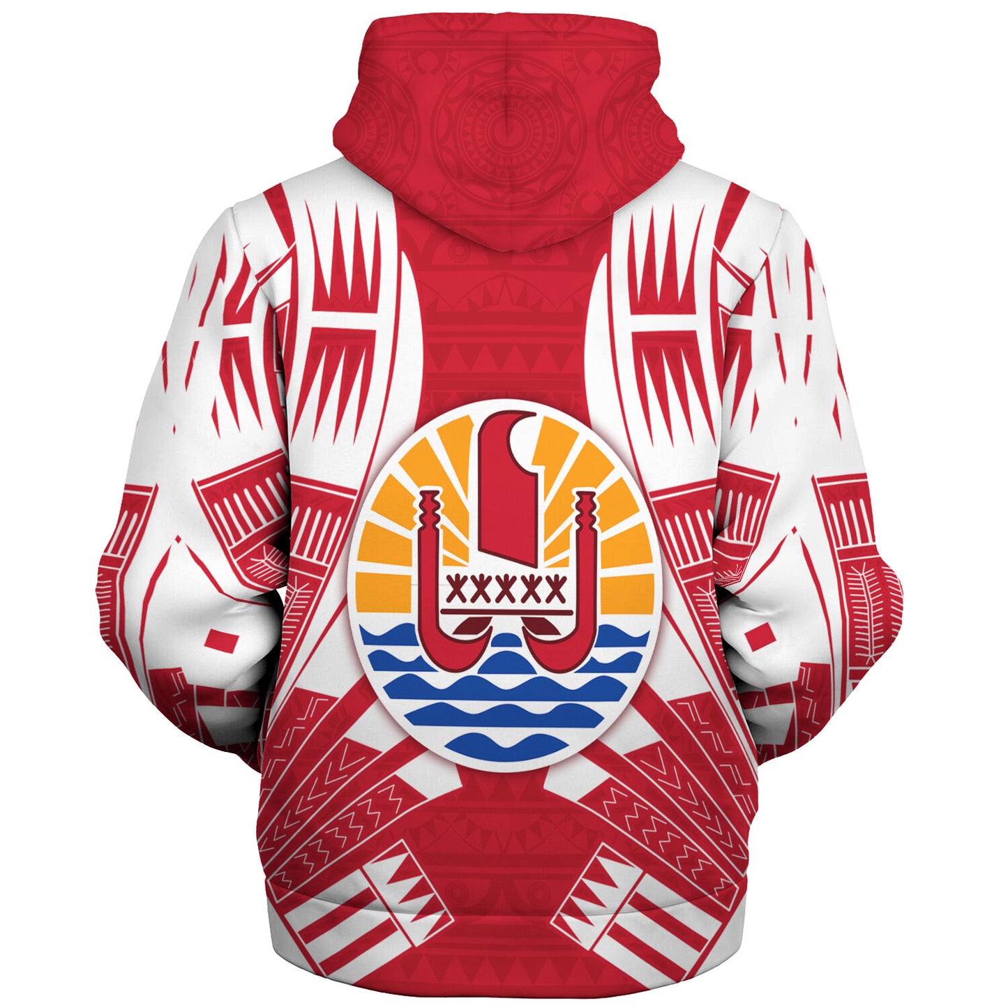 Tahiti Custom Personalised Sherpa Hoodie Tattoo Style