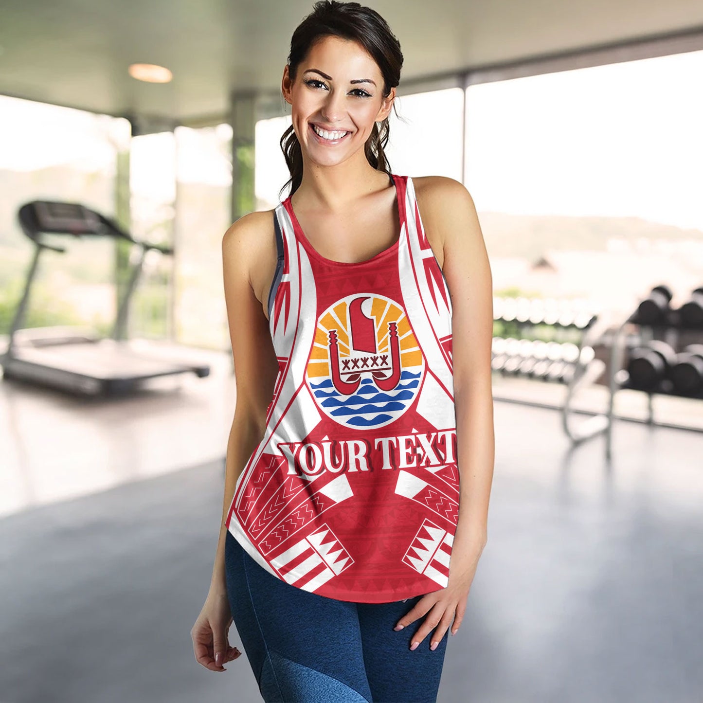 Tahiti Custom Personalised Women Tank Tattoo Style