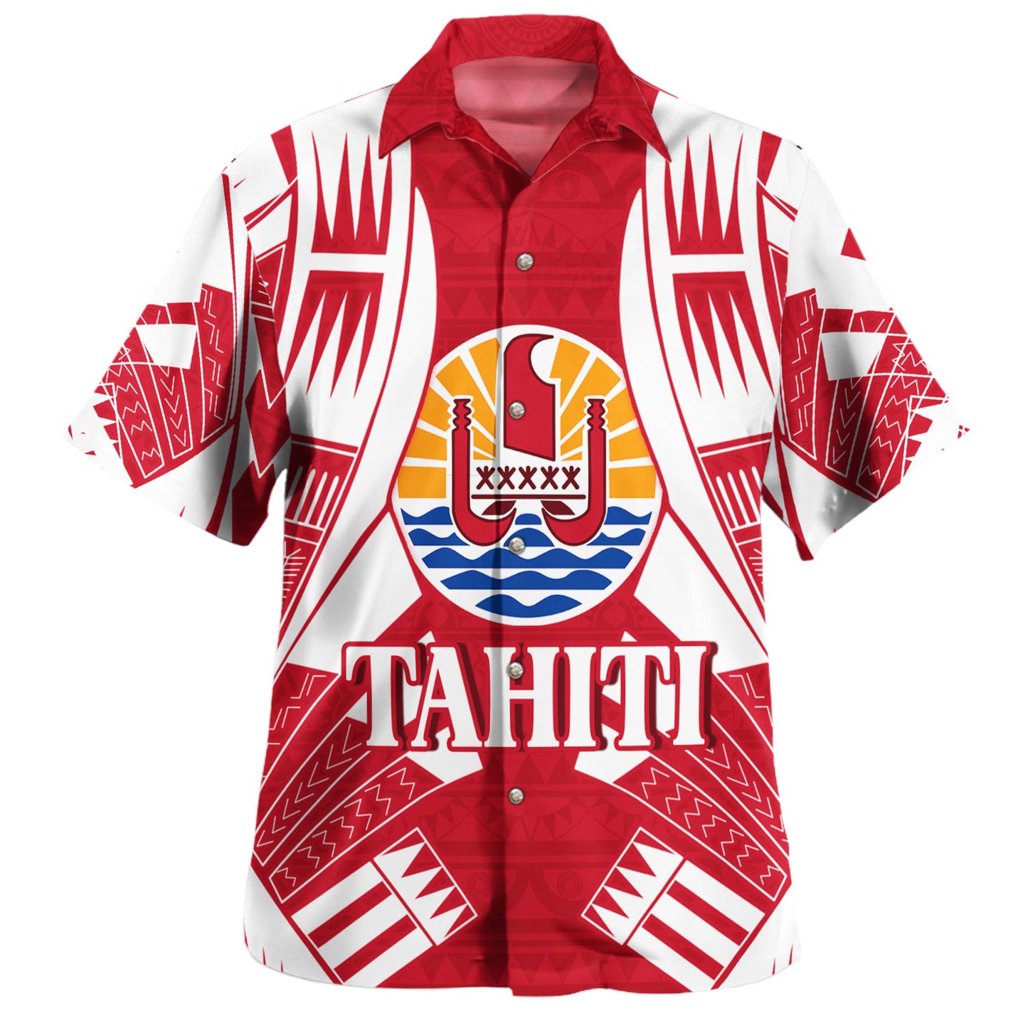 Tahiti Custom Personalised Hawaiian Shirt Tattoo Style