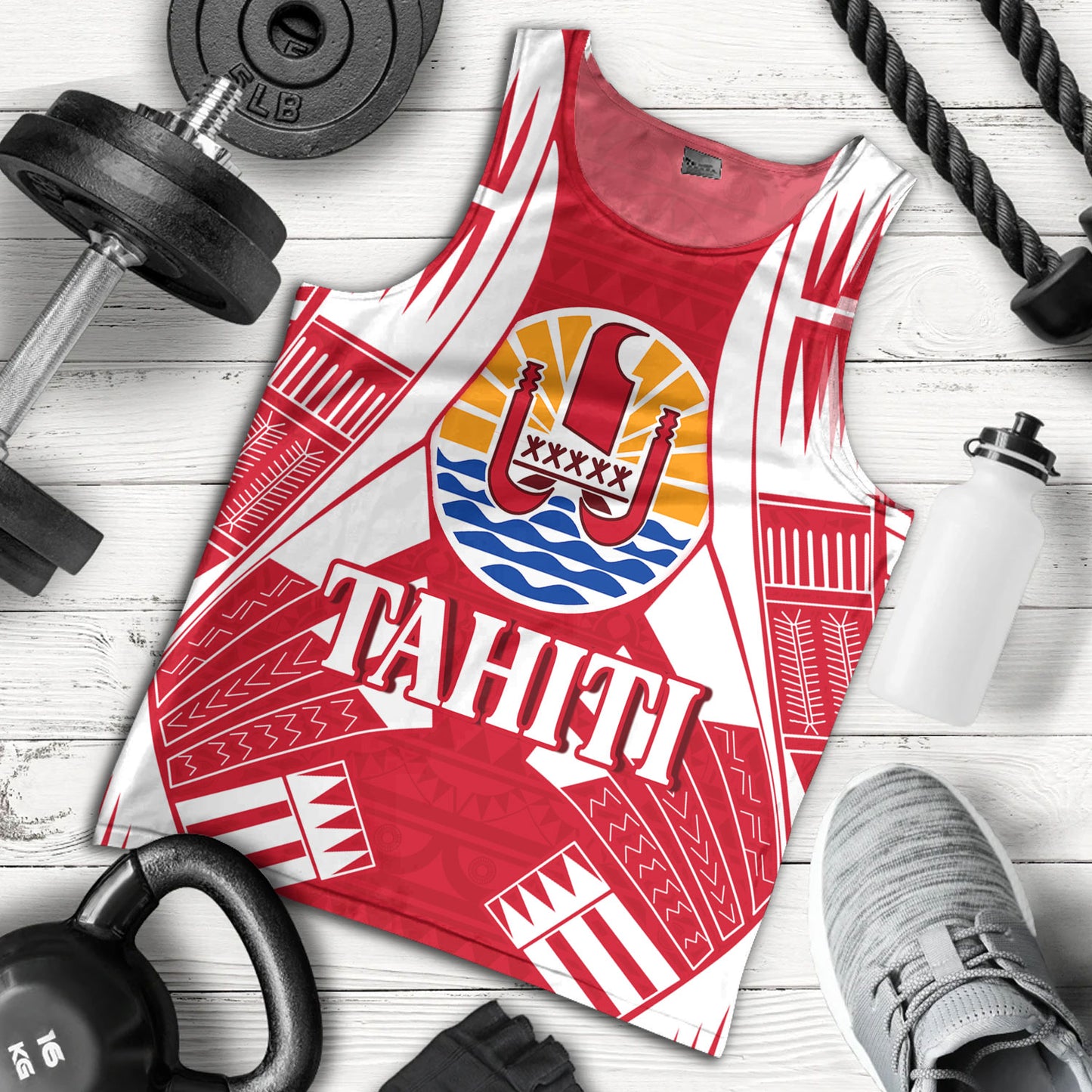 Tahiti Custom Personalised Tank Top Tattoo Style