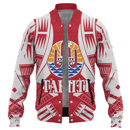 Tahiti Custom Personalised Baseball Jacket Tattoo Style