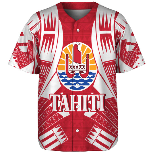 Tahiti Custom Personalised Baseball Shirt Tattoo Style