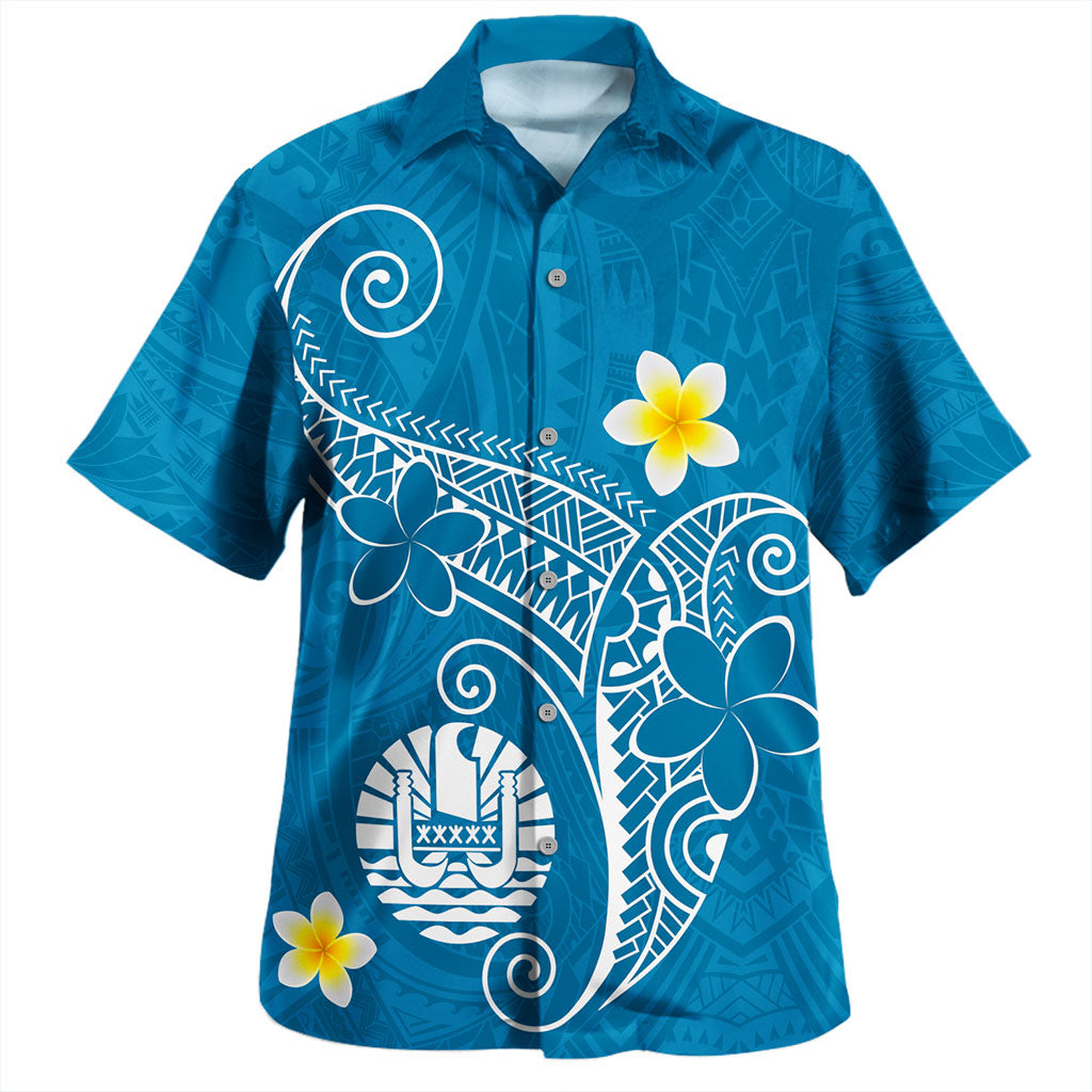 Tahiti Hawaiian Shirt Polynesia Floral Tribal