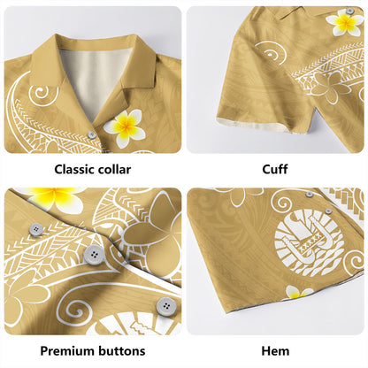 Tahiti Hawaiian Shirt Polynesia Floral Tribal