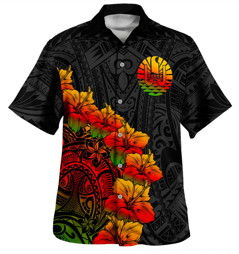 Tahiti Hawaiian Shirt Custom Personalised Turtle and Tribal Tattoo Of Polynesian
