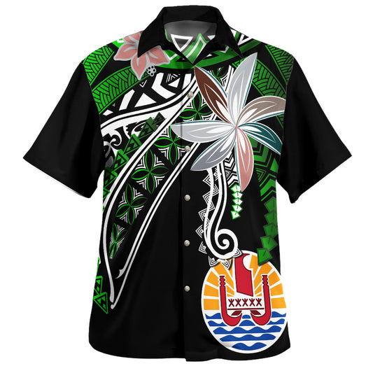 Tahiti Hawaiian Shirt Custom Personalised Fanciful Forest Green