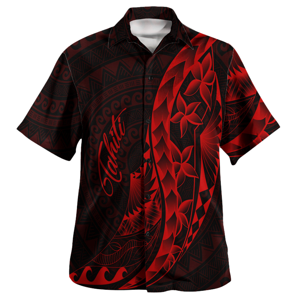 Tahiti Custom Personalised Hawaiian Shirt Polynesian Pattern Style