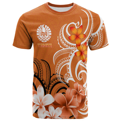 Tahiti T-Shirt Custom Personalised Floral Spirit Orange