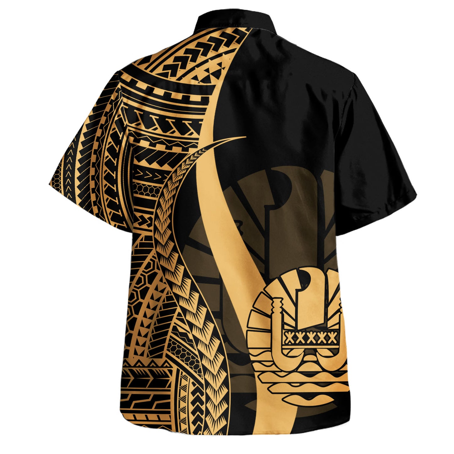 Tahiti Custom Personalised Hawaiian Shirt Polynesian Tentacle Tribal Pattern