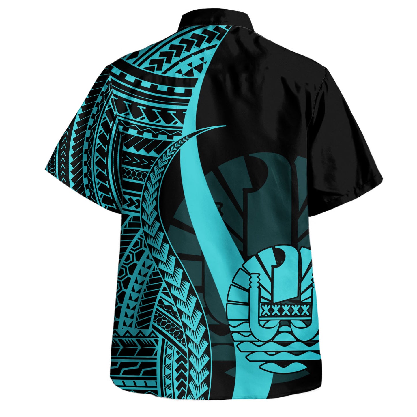 Tahiti Custom Personalised Hawaiian Shirt Polynesian Tentacle Tribal Pattern