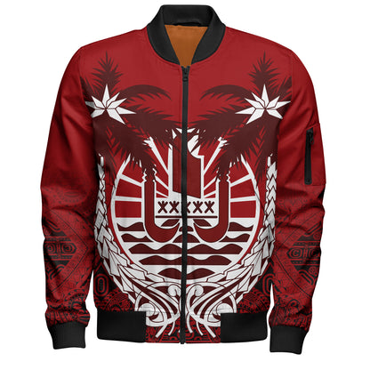 Tahiti Polynesian Coconut Bomber Jacket