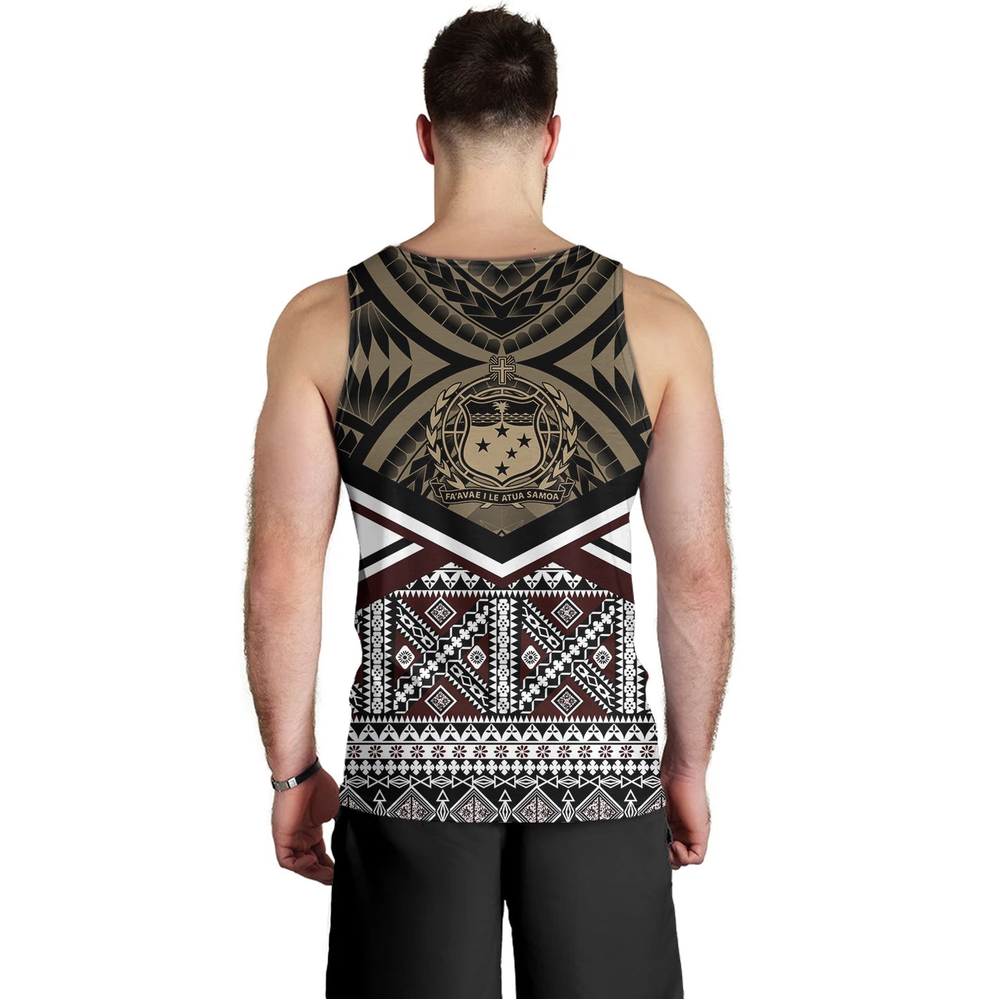 Samoa Tank Top - Samoa Masi Dobby Coat Of Arms Tank Top