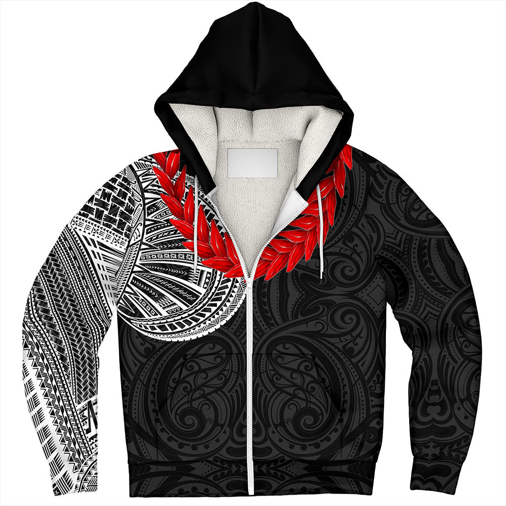 Samoa Sherpa Hoodie Tattoo Roman Reigns With Ula Fala